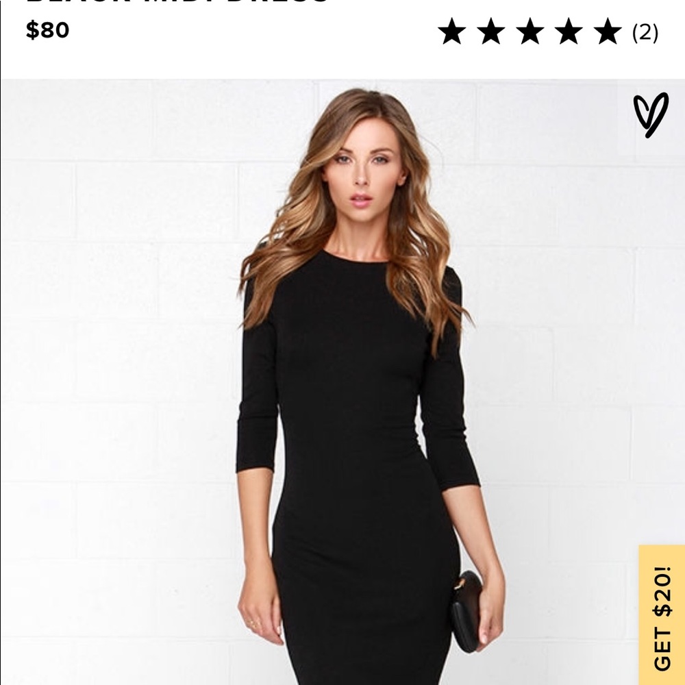 Black Midi Dress-M